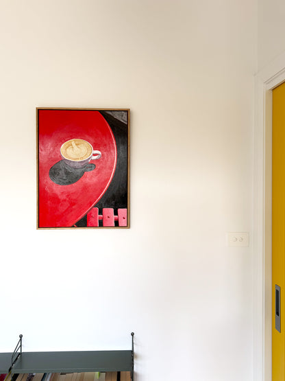 Coffee At Redbrick Framed Original Artwork