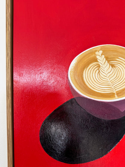 Coffee At Redbrick Framed Original Artwork
