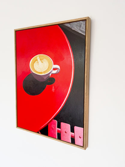 Coffee At Redbrick Framed Original Artwork