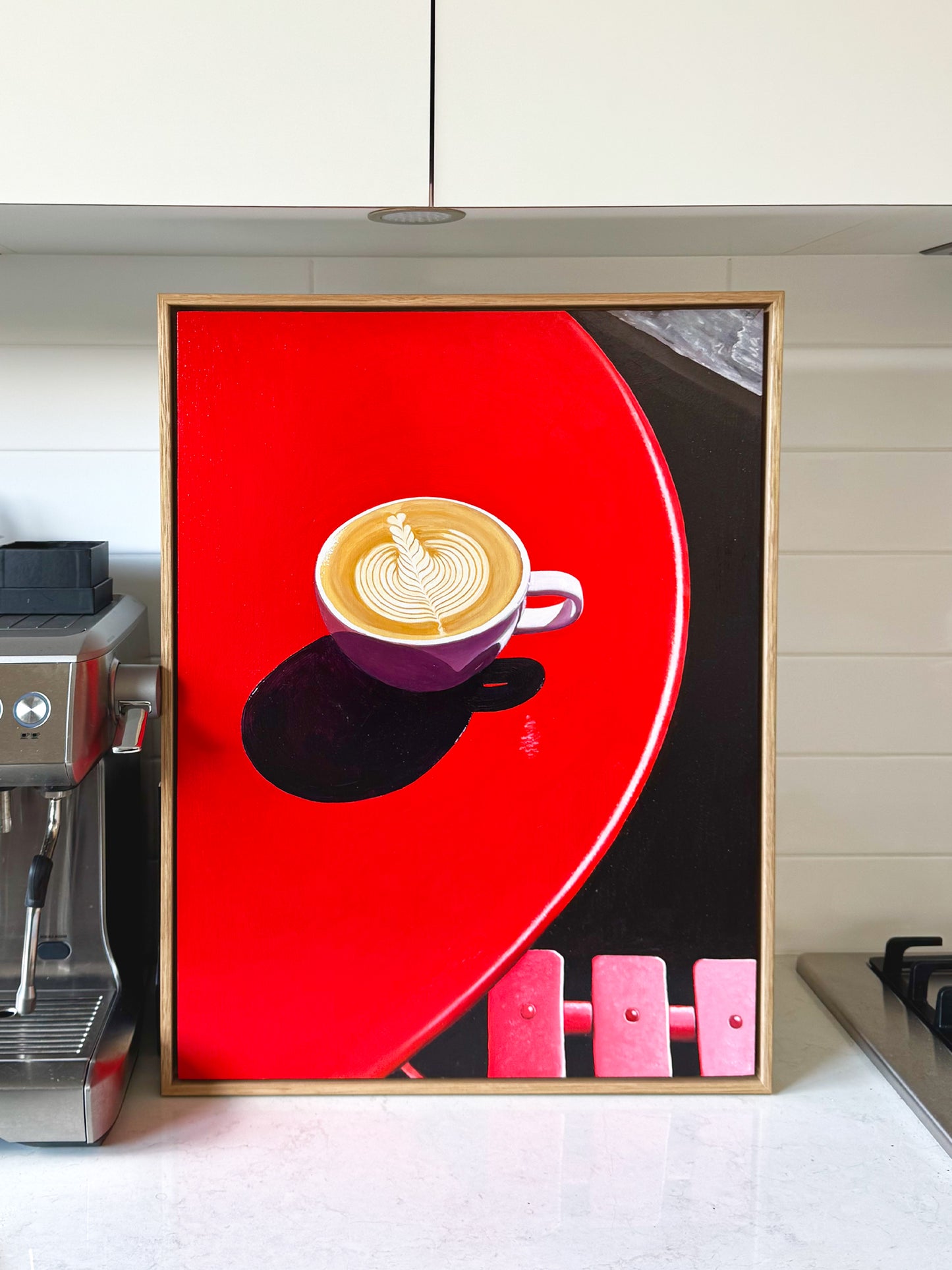 Coffee At Redbrick Framed Original Artwork