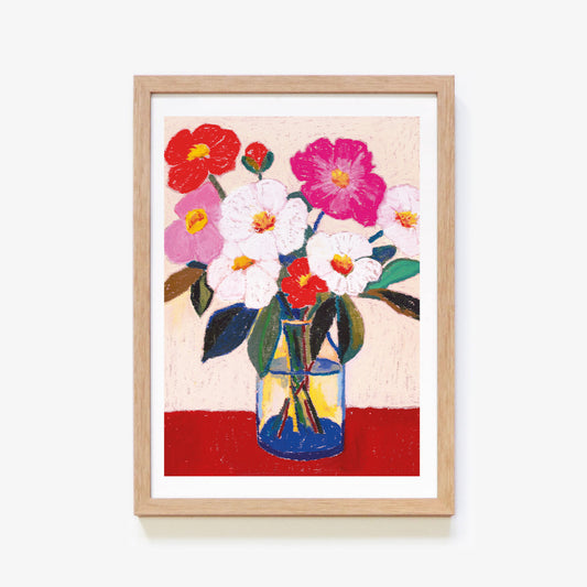 Gathered Garden Bouquet (Red Version) Print