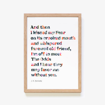 The Odds Watercolour Quote Print