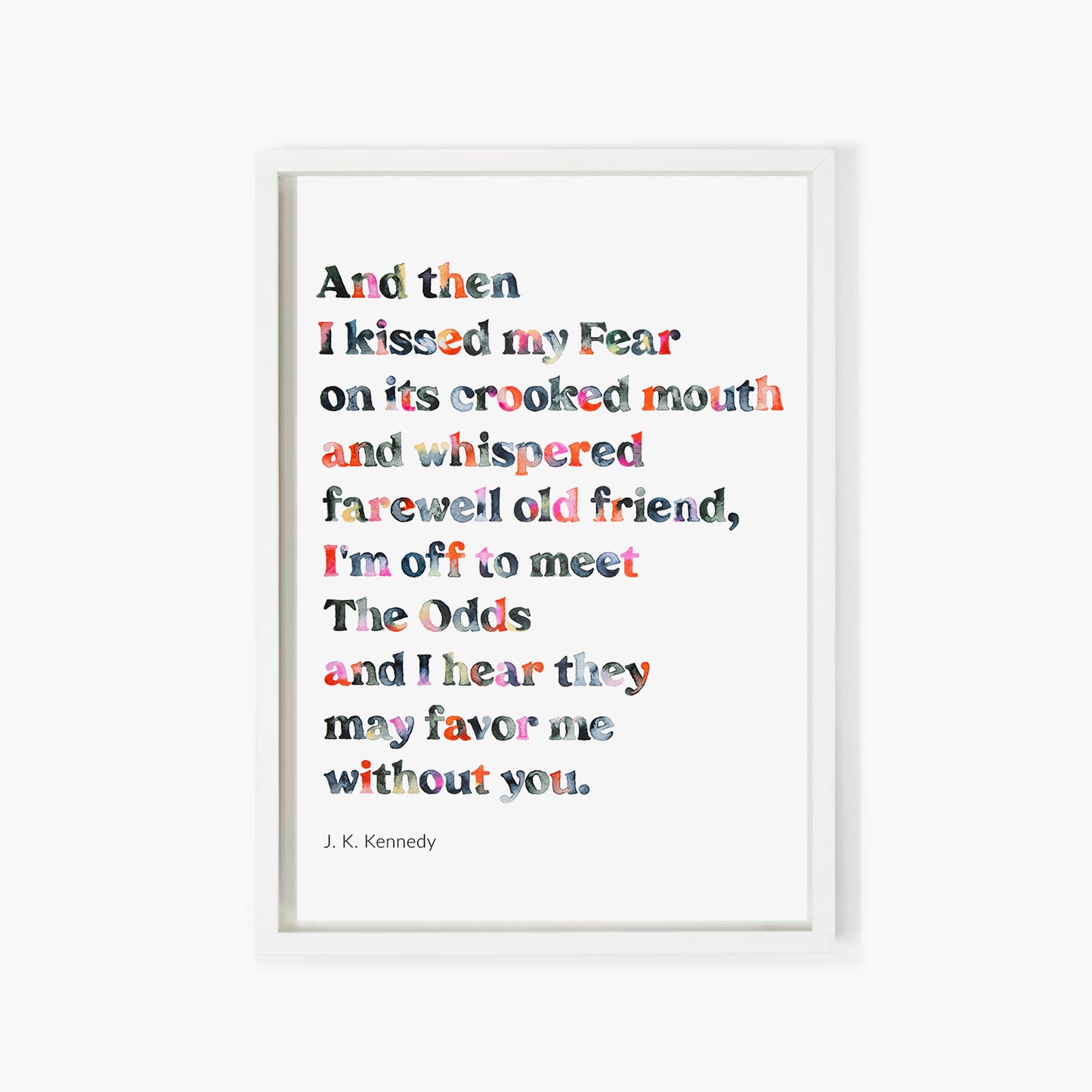 The Odds Watercolour Quote Print