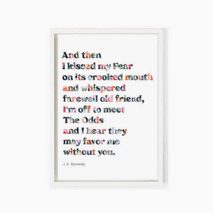 The Odds Watercolour Quote Print