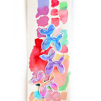 Balloon Dog (Pink) Holographic Vinyl Sticker