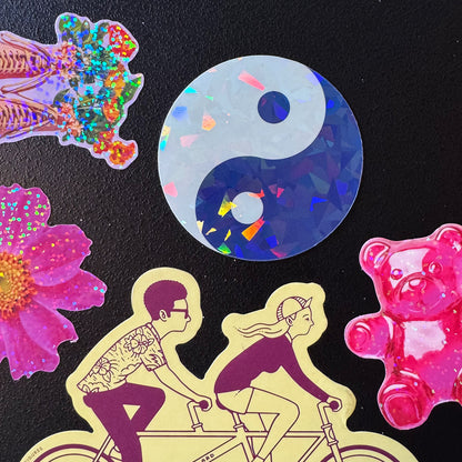 Colourful Yin-Yang Glitter Stickers (6 Colours)
