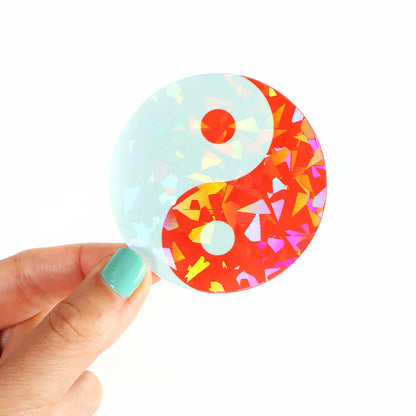 Colourful Yin-Yang Glitter Stickers (6 Colours)