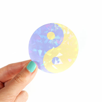 Colourful Yin-Yang Glitter Stickers (6 Colours)