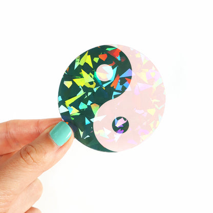 Colourful Yin-Yang Glitter Stickers (6 Colours)
