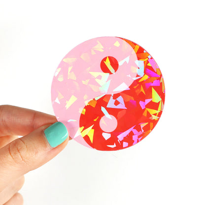 Colourful Yin-Yang Glitter Stickers (6 Colours)