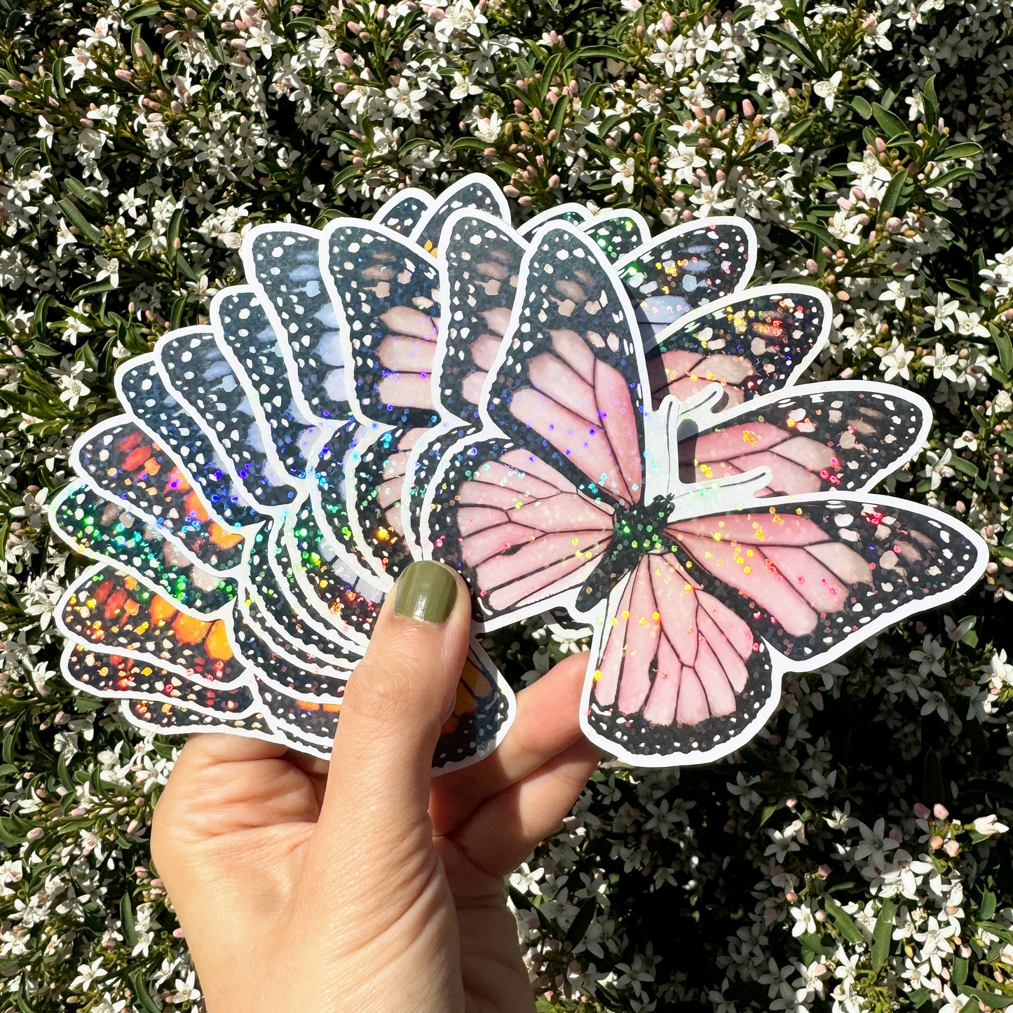 XL Glitter Butterfly Stickers (3 Colour Options)