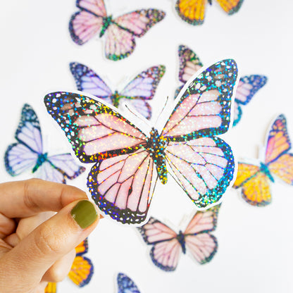 XL Glitter Butterfly Stickers (3 Colour Options)