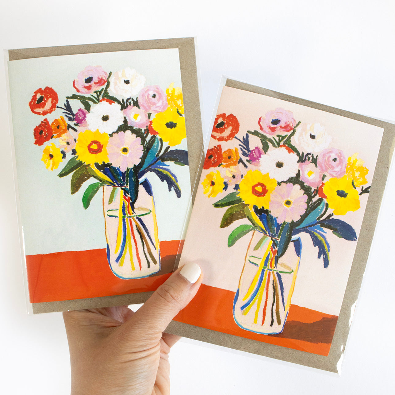 Flower Bouquet (Pink) Greeting Card