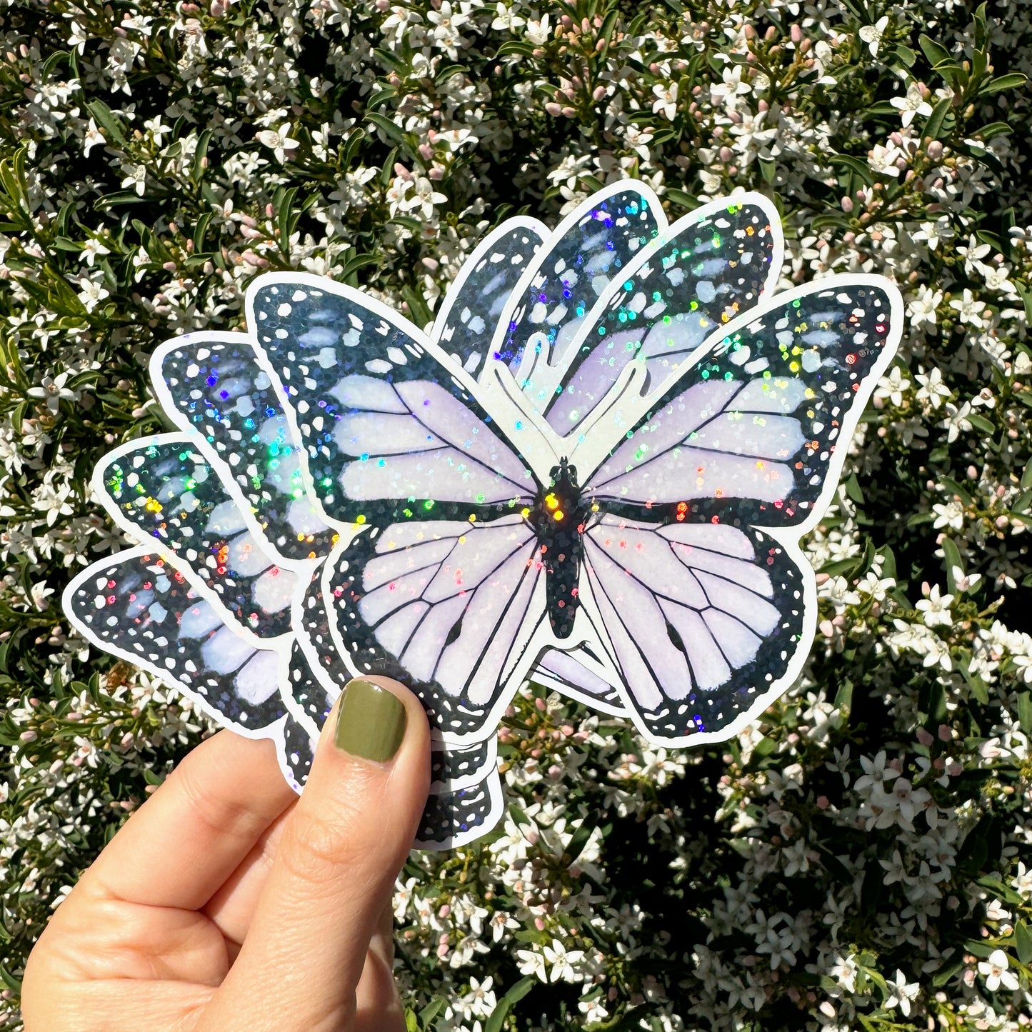 XL Glitter Butterfly Stickers (3 Colour Options)