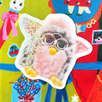 90s Furby Glitter Vinyl Sticker