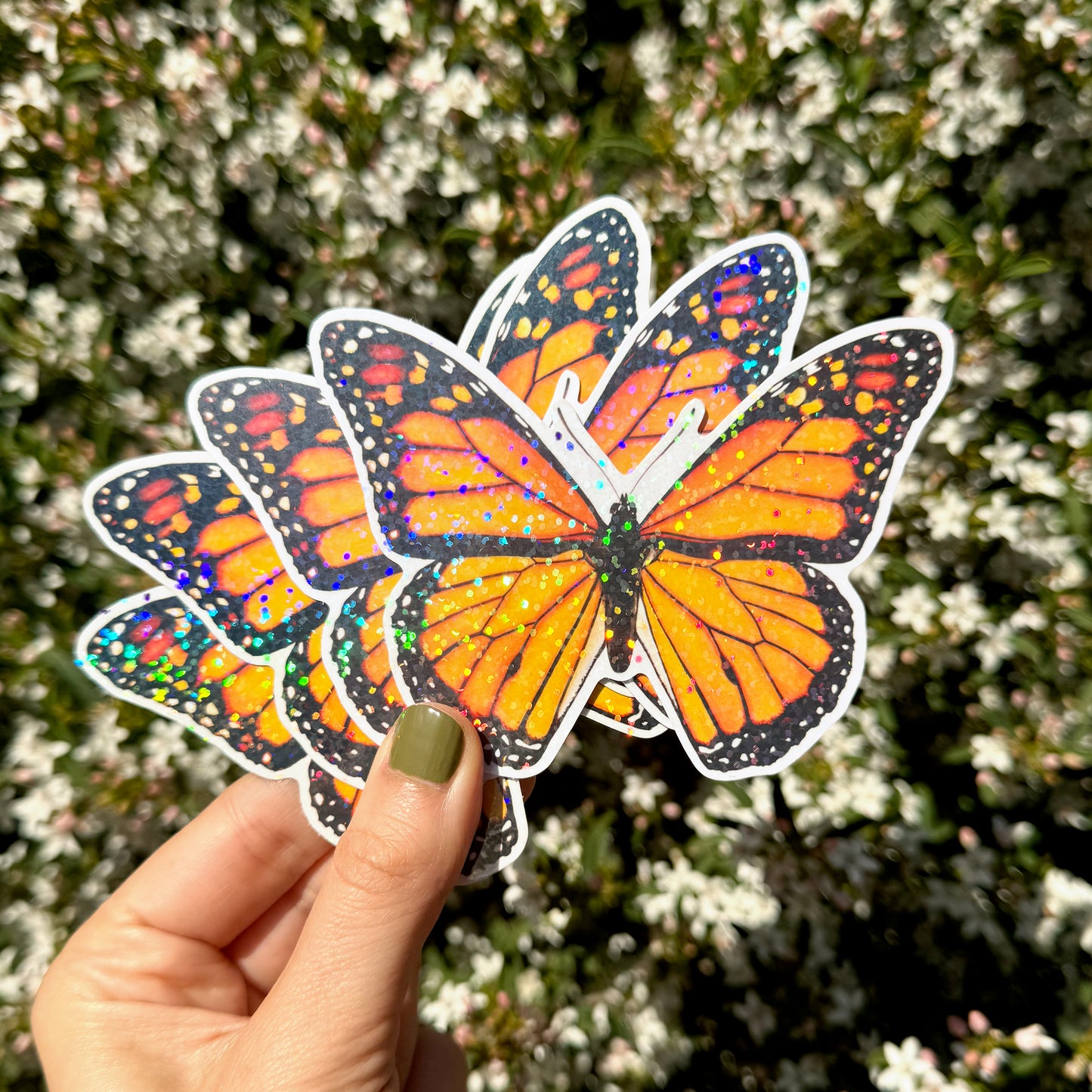 XL Glitter Butterfly Stickers (3 Colour Options)