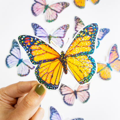 XL Glitter Butterfly Stickers (3 Colour Options)