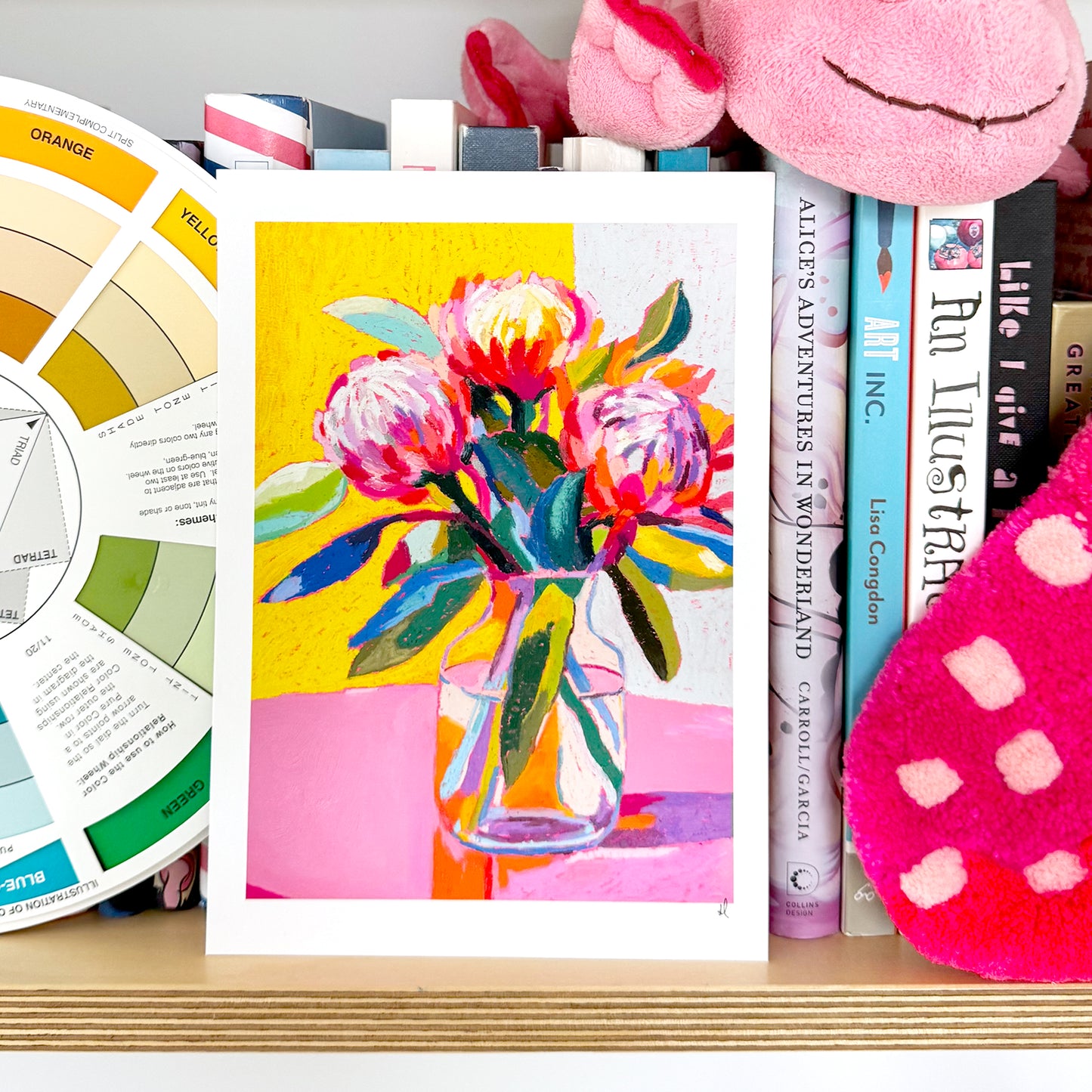 Playful Protea Flowers Print