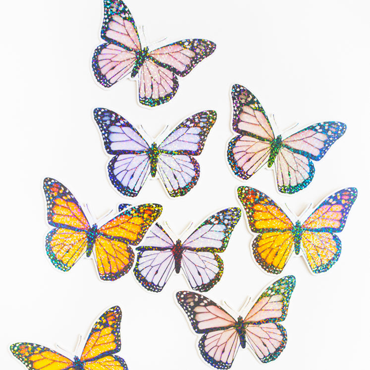 XL Glitter Butterfly Stickers (3 Colour Options)