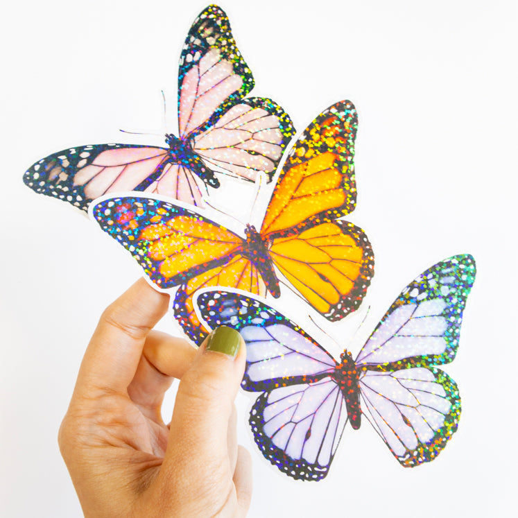 XL Glitter Butterfly Stickers (3 Colour Options)