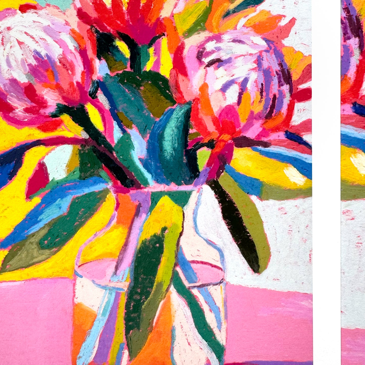 Playful Protea Flowers Print