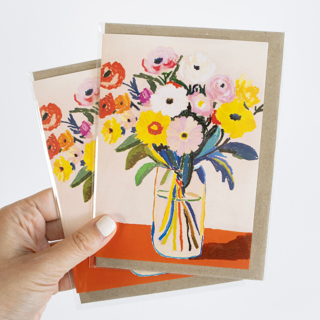 Flower Bouquet (Pink) Greeting Card