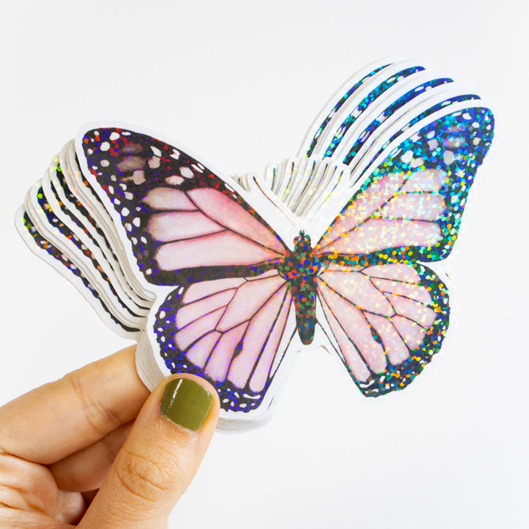 XL Glitter Butterfly Stickers (3 Colour Options)