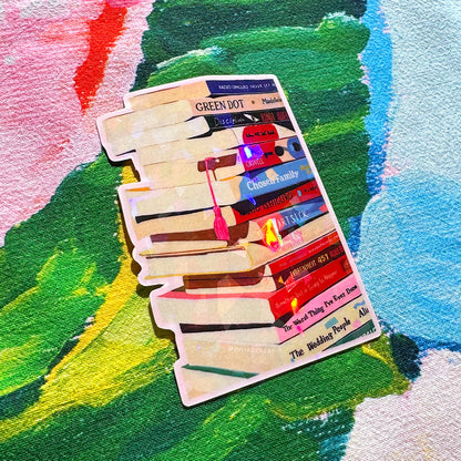 Book Stack Prism Sticker
