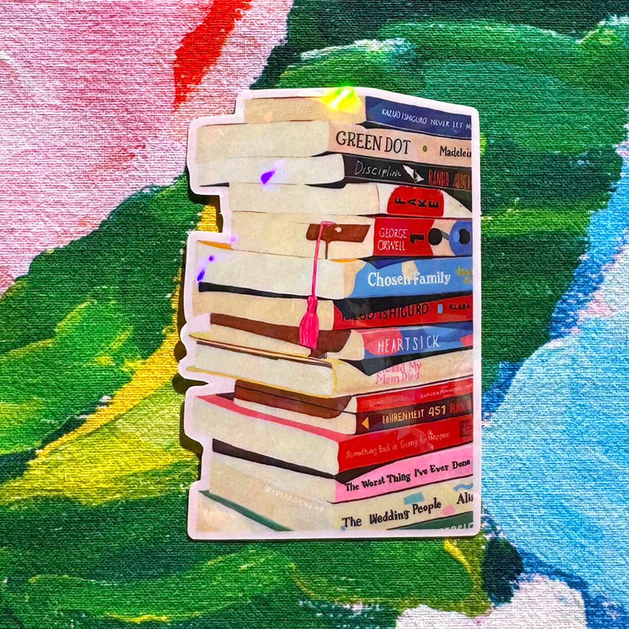 Book Stack Prism Sticker