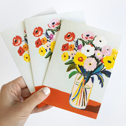 Flower Bouquet (Pink) Greeting Card