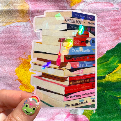Book Stack Prism Sticker