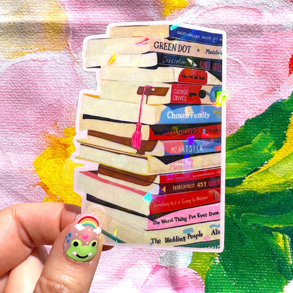 Book Stack Prism Sticker