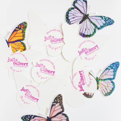 XL Glitter Butterfly Stickers (3 Colour Options)