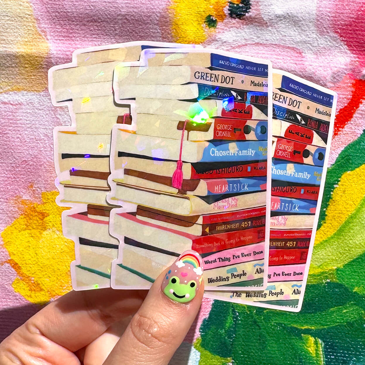 Book Stack Prism Sticker