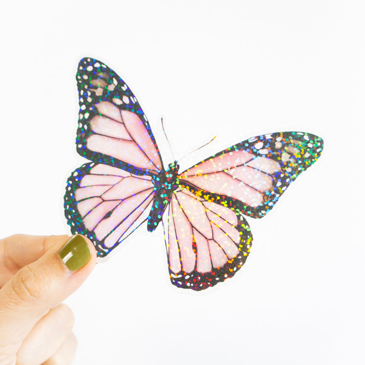 XL Glitter Butterfly Stickers (3 Colour Options)