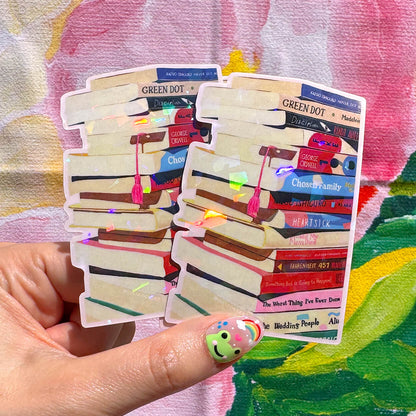 Book Stack Prism Sticker
