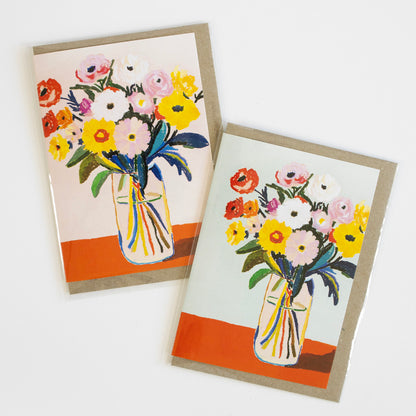 Flower Bouquet (Pink) Greeting Card