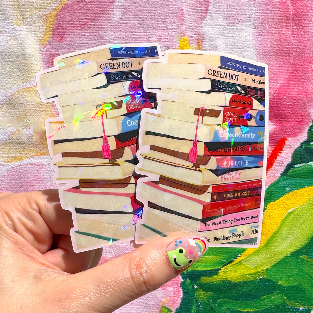 Book Stack Prism Sticker