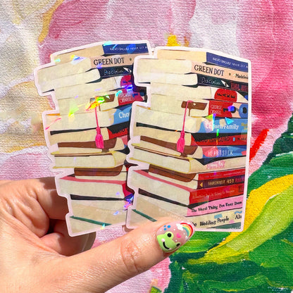Book Stack Prism Sticker
