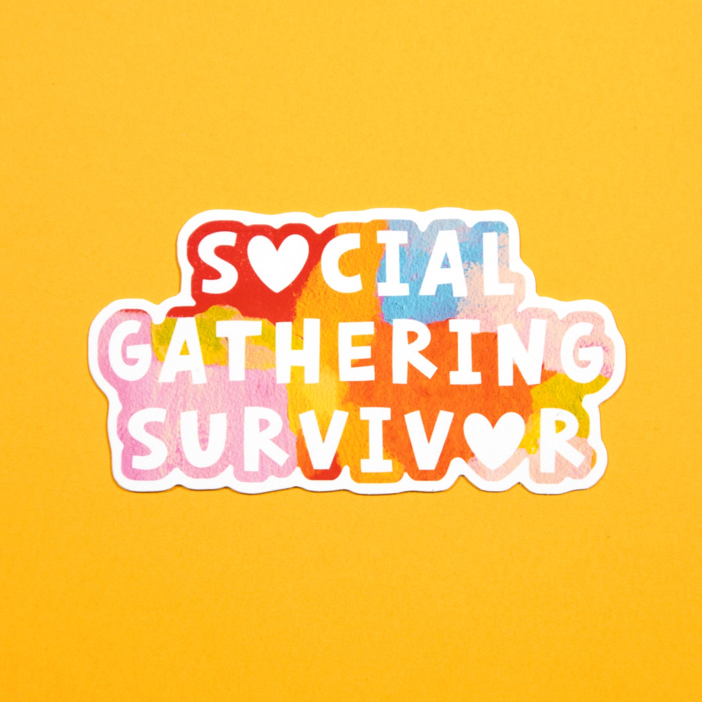 Social Gathering Survivor Sticker