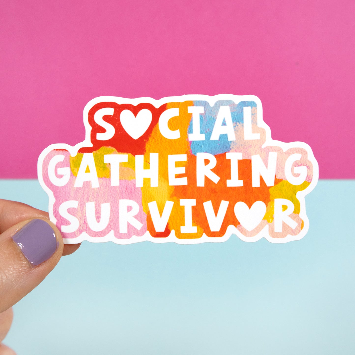 Social Gathering Survivor Sticker