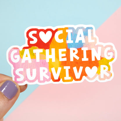 Social Gathering Survivor Sticker