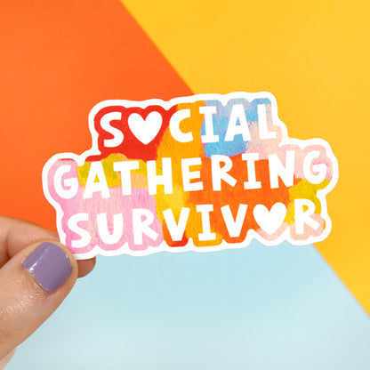 Social Gathering Survivor Sticker