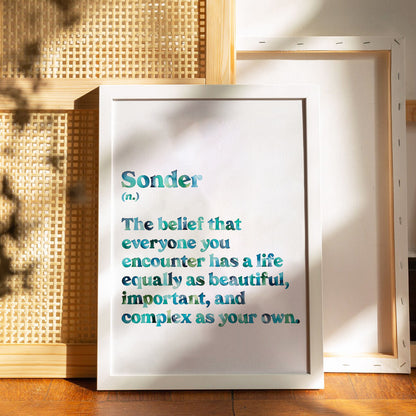 Sonder Definition (Blue) Art Print