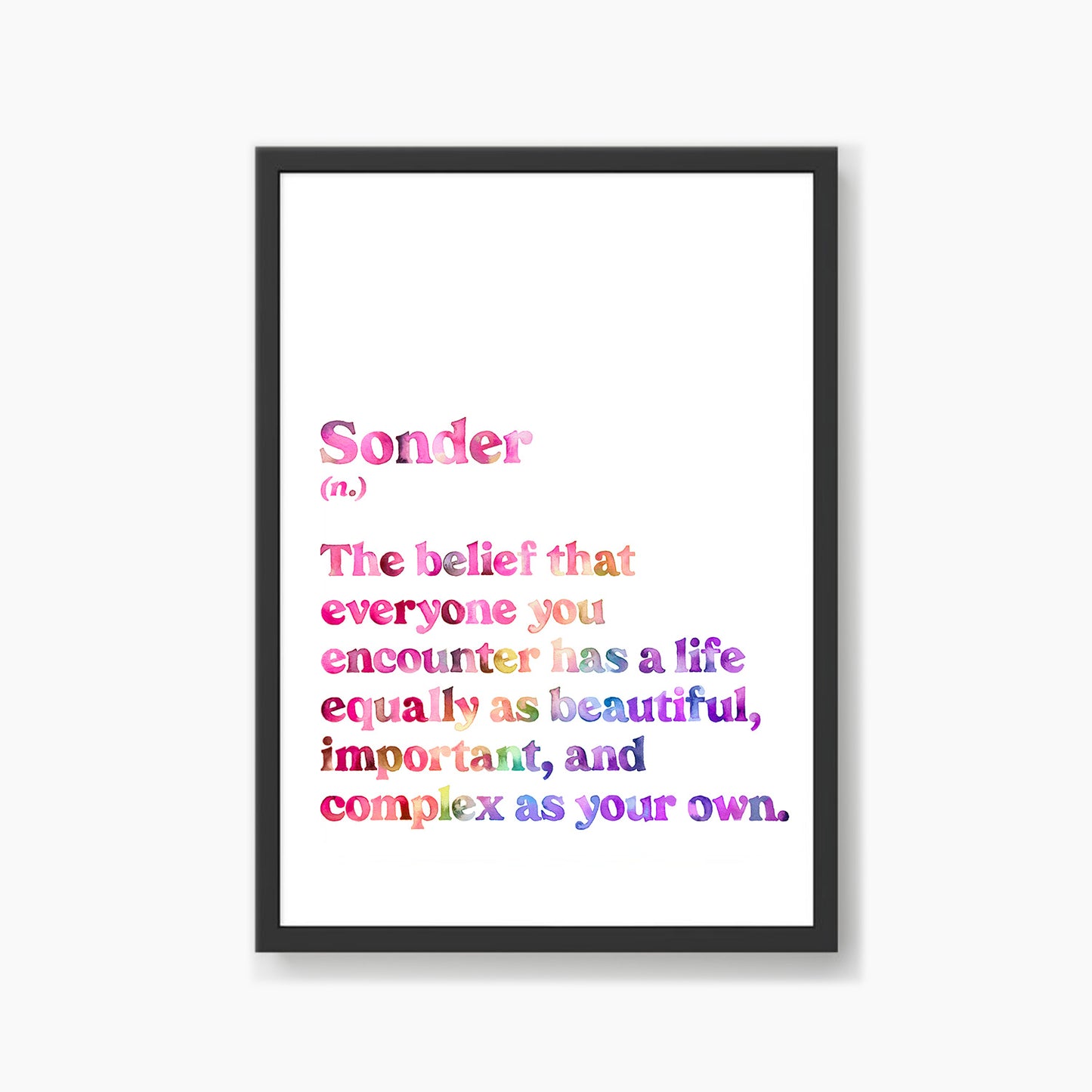 Sonder Definition (Rainbow) Art Print