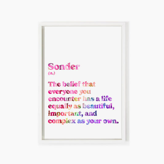 Sonder Definition (Rainbow) Art Print