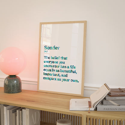 Sonder Definition (Blue) Art Print