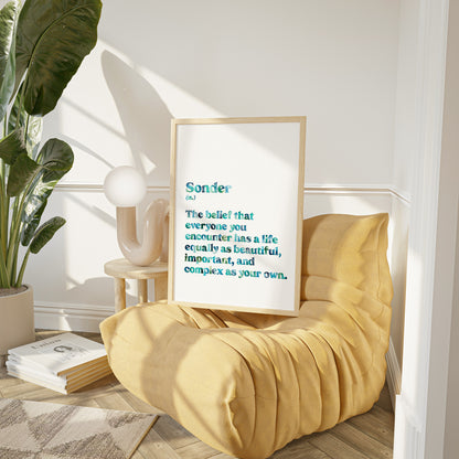 Sonder Definition (Blue) Art Print
