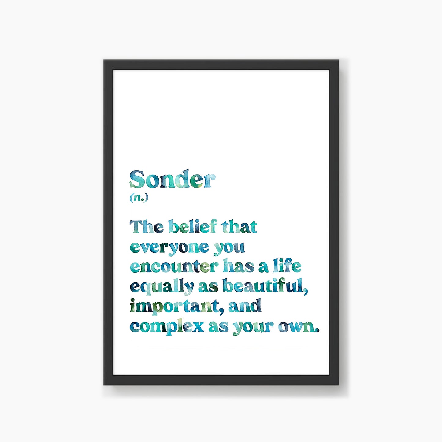 Sonder Definition (Blue) Art Print
