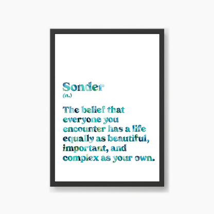Sonder Definition (Blue) Art Print